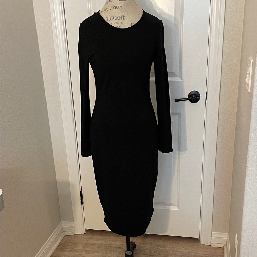 Chic Black Long Sleeve Dress